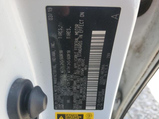 5TDKZRFH2KS562031 - 2019 TOYOTA HIGHLANDER SE WHITE photo 13