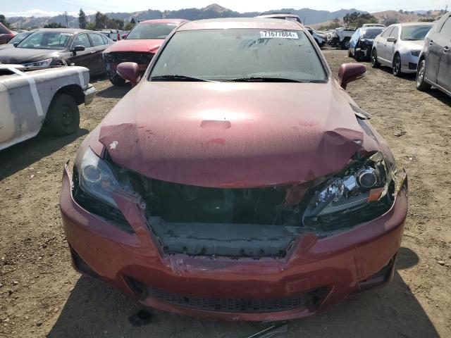 JTHBF5C2XB5144208 - 2011 LEXUS IS 250 RED photo 5