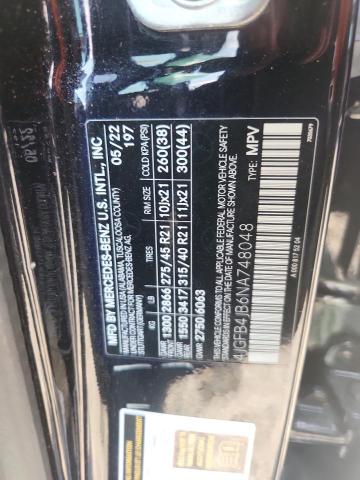 4JGFB4JB6NA748048 - 2022 MERCEDES-BENZ GLE 350 BLACK photo 13