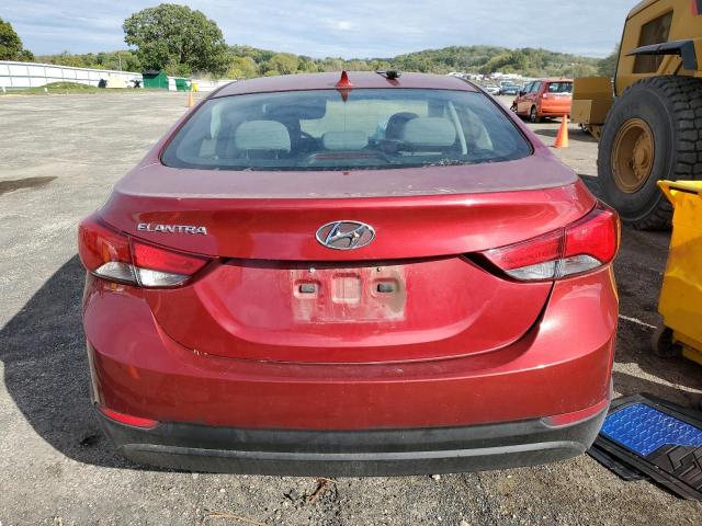 5NPDH4AE5EH540062 - 2014 HYUNDAI ELANTRA SE RED photo 6