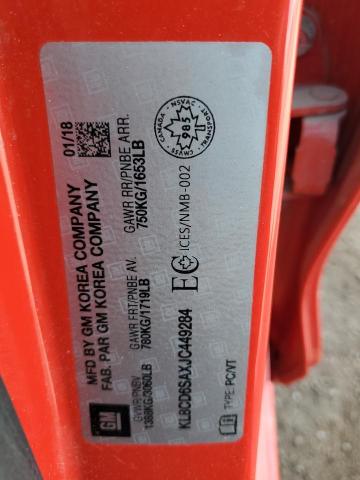 KL8CD6SAXJC449284 - 2018 CHEVROLET SPARK 1LT أحمر صورة 12