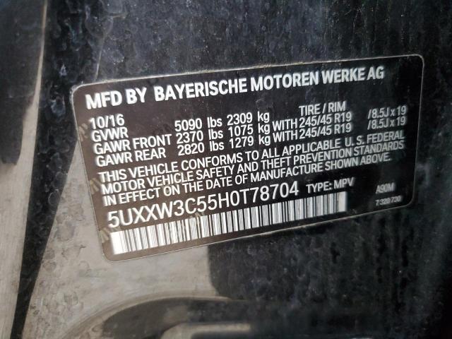 5UXXW3C55H0T78704 - 2017 BMW X4 XDRIVE28I CHARCOAL photo 13