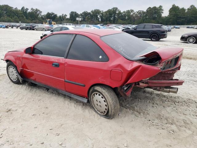 1HGEJ6128VL049296 - 1997 HONDA CIVIC DX RED photo 2