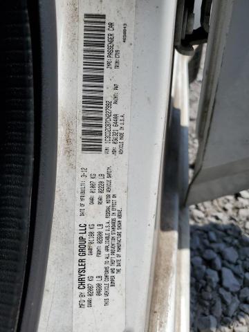 1C3CDZCB7CN227992 - 2012 DODGE AVENGER SXT WHITE photo 13