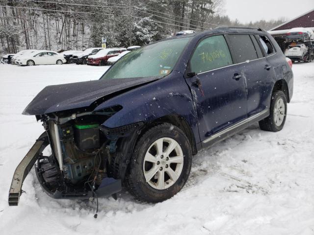5TDBK3EH1CS160117 - 2012 TOYOTA HIGHLANDER BASE Bleu photo 1