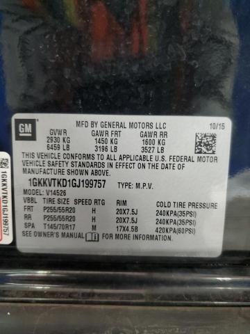 1GKKVTKD1GJ199757 - 2016 GMC ACADIA DENALI BLACK photo 13