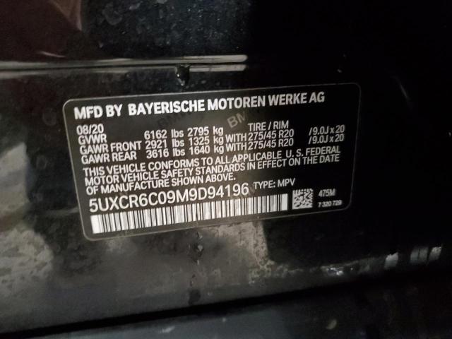 5UXCR6C09M9D94196 - 2021 BMW X5 XDRIVE40I BLACK photo 14