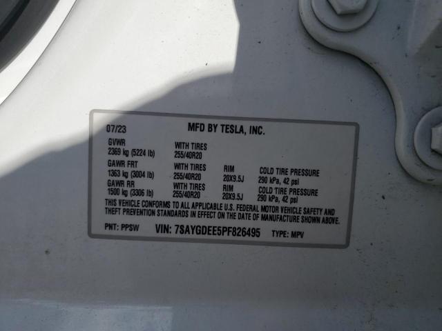 7SAYGDEE5PF826495 - 2023 TESLA MODEL Y 白色 照片 13