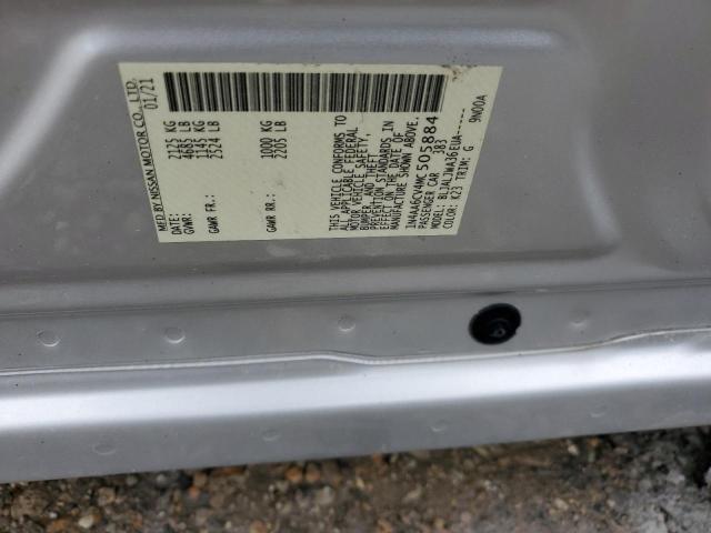 1N4AA6CV4MC505884 - 2021 NISSAN MAXIMA SV SILVER photo 12