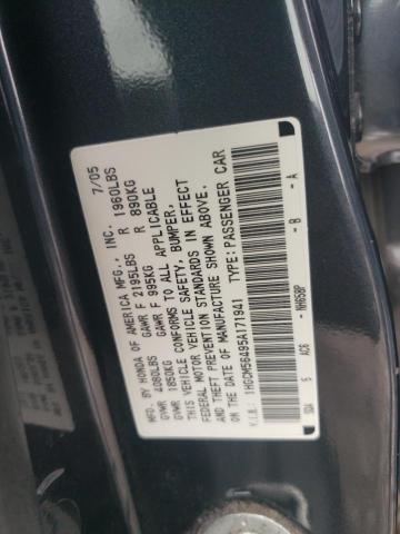 1HGCM56495A171941 - 2005 HONDA ACCORD LX CHARCOAL photo 13