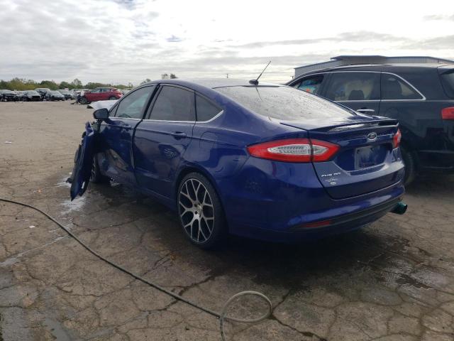 1FA6P0H72E5371393 - 2014 FORD FUSION SE BLUE photo 2