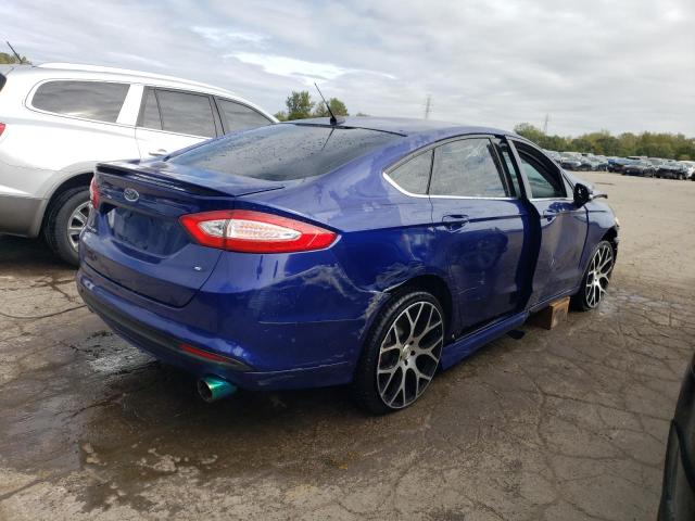 1FA6P0H72E5371393 - 2014 FORD FUSION SE BLUE photo 3