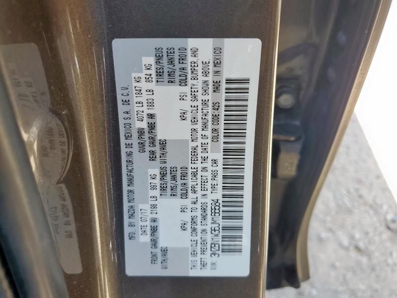 3MZBN1W36JM166584 - 2018 MAZDA 3 GRAND TOURING GRAY photo 13