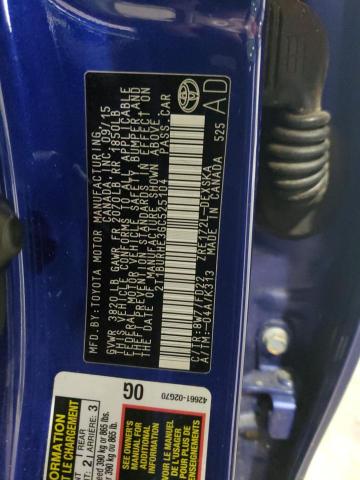 2T1BURHE3GC525104 - 2016 TOYOTA COROLLA L BLUE photo 12