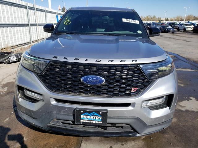 1FM5K8GC0MGC34792 - 2021 FORD EXPLORER ST GRAY photo 5