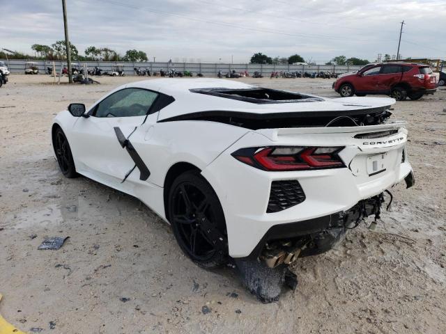 1G1YA2D45N5122607 - 2022 CHEVROLET CORVETTE STINGRAY 1LT WHITE photo 2