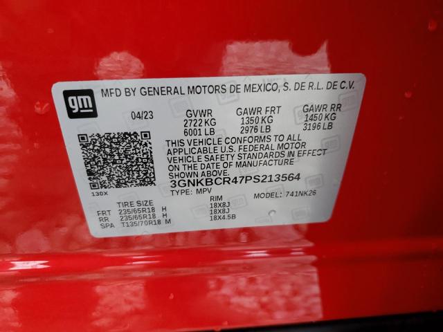 3GNKBCR47PS213564 - 2023 CHEVROLET BLAZER 2LT RED photo 14