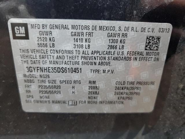 3GYFNHE35DS610451 - 2013 CADILLAC SRX PERFORMANCE COLLECTION Қара фото 13