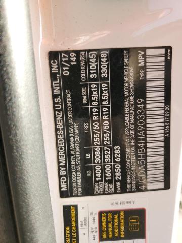 4JGDA5HB4HA903349 - 2017 MERCEDES-BENZ GLE 350 4MATIC WHITE photo 13