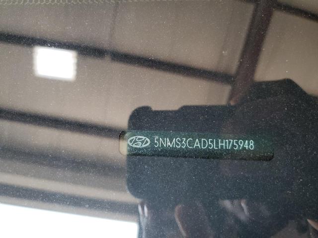 5NMS3CAD5LH175948 - 2020 HYUNDAI SANTA FE SEL RED photo 12