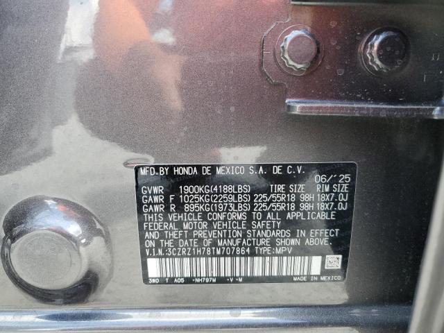 3CZRZ1H78TM707864 - 2026 HONDA HR-V EXL 灰色 照片 13