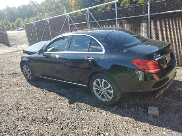 55SWF4KB0FU042417 - 2015 MERCEDES-BENZ C 300 4MATIC BLACK photo 2