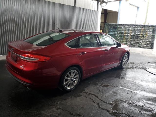 3FA6P0HD6HR268629 - 2017 FORD FUSION SE BURGUNDY photo 3