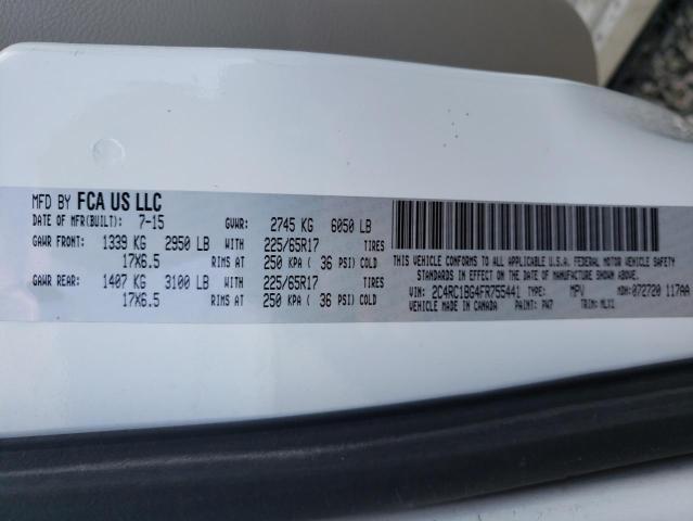 2C4RC1BG4FR755441 - 2015 CHRYSLER TOWN & COU TOURING თეთრი ფოტო 12