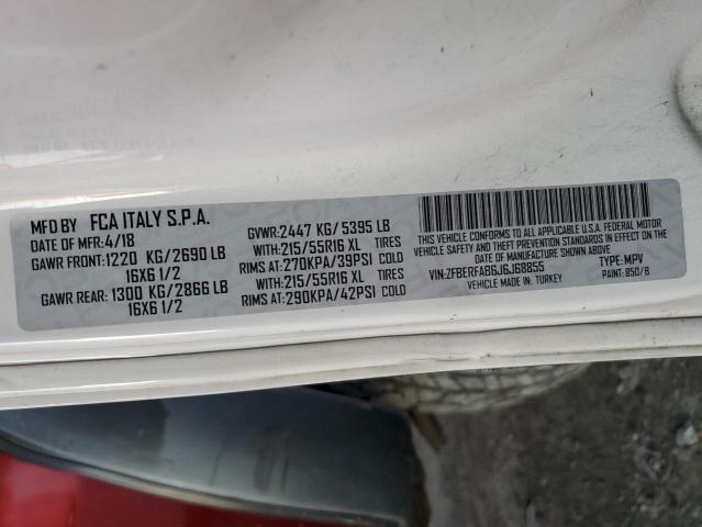 ZFBERFAB6J6J68855 - 2018 RAM PROMASTER თეთრი ფოტო 12