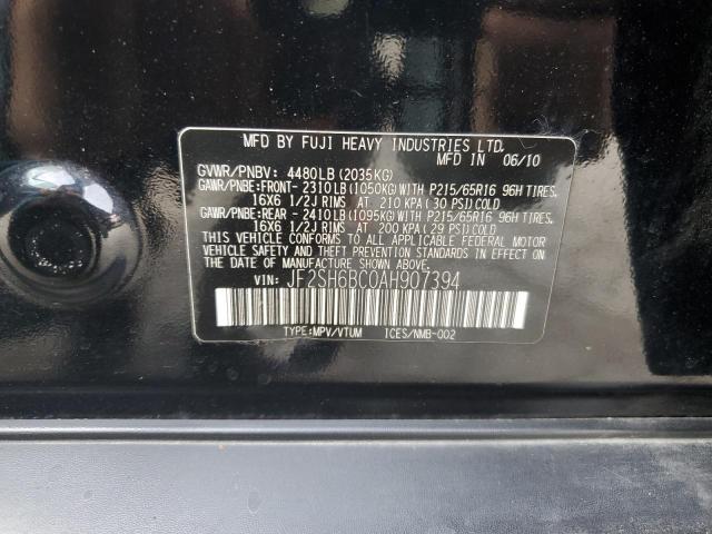 JF2SH6BC0AH907394 - 2010 SUBARU FORESTER XS Noir photo 13