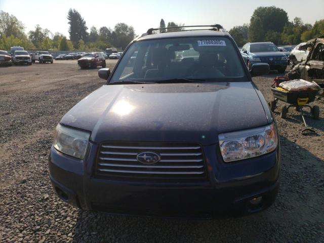JF1SG63666H708163 - 2006 SUBARU FORESTER 2.5X BLUE photo 5