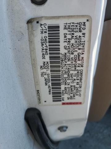 JT2BG22K3V0033721 - 1997 TOYOTA CAMRY LE WHITE photo 12