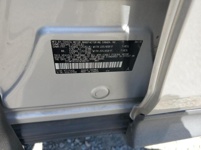 2T3WFREV4FW188317 - 2015 TOYOTA RAV4 XLE SILVER photo 13