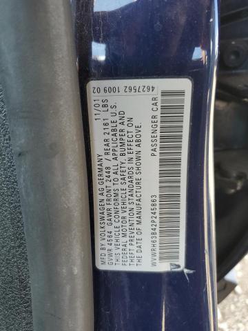 WVWRH63B42P245863 - 2002 VOLKSWAGEN PASSAT GLX 蓝色 照片 12