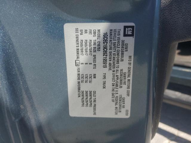 1GCEC19C89Z195919 - 2009 CHEVROLET SILVERADO C1500 BLUE photo 12