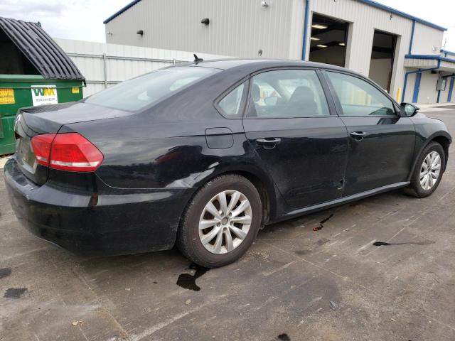 1VWAP7A33CC070707 - 2012 VOLKSWAGEN PASSAT S BLACK photo 3