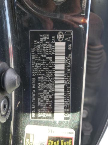 2T1BURHE6FC388528 - 2015 TOYOTA COROLLA L BLACK photo 13