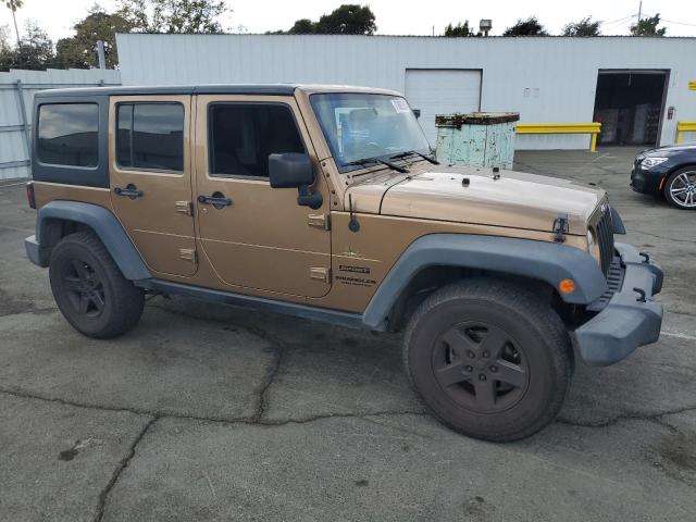 1C4BJWDG7FL605706 - 2015 JEEP WRANGLER U SPORT BROWN photo 4