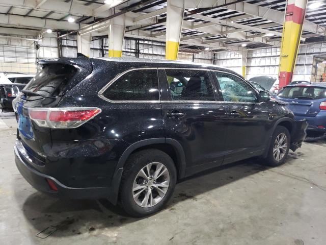 5TDJKRFH4ES009837 - 2014 TOYOTA HIGHLANDER XLE BLACK photo 3