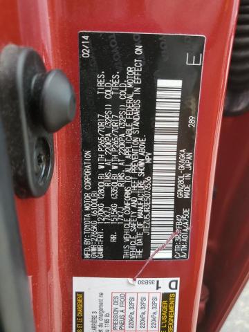 JTEZU5JR3E5073536 - 2014 TOYOTA 4RUNNER SR5 Қызыл фото 13