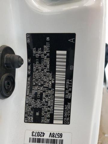 5TDYK3DC8CS271070 - 2012 TOYOTA SIENNA XLE WHITE photo 14