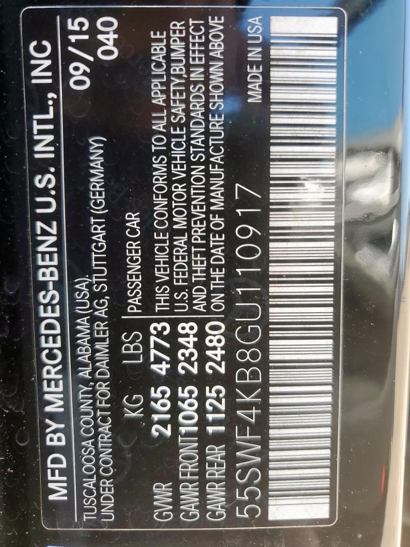 55SWF4KB8GU110917 - 2016 MERCEDES-BENZ C 300 4MATIC BLACK photo 13