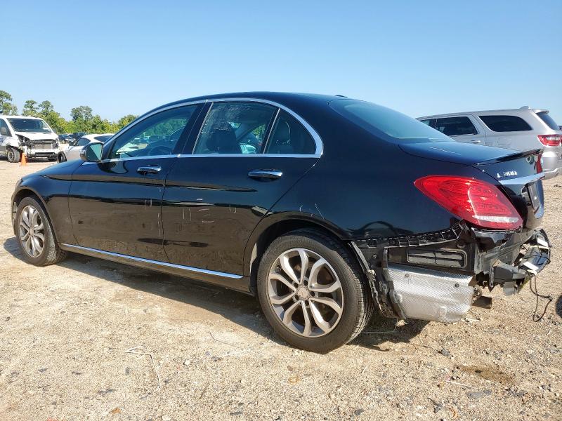 55SWF4KB8GU110917 - 2016 MERCEDES-BENZ C 300 4MATIC BLACK photo 2