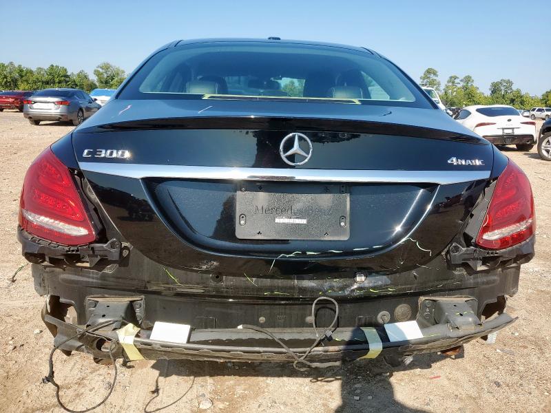 55SWF4KB8GU110917 - 2016 MERCEDES-BENZ C 300 4MATIC BLACK photo 6