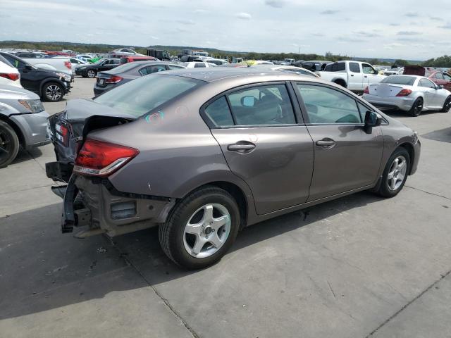 19XFB2F54FE116921 - 2015 HONDA CIVIC LX GRAY photo 3