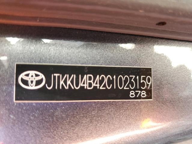 JTKKU4B42C1023159 - 2012 TOYOTA SCION XD GRAY photo 12