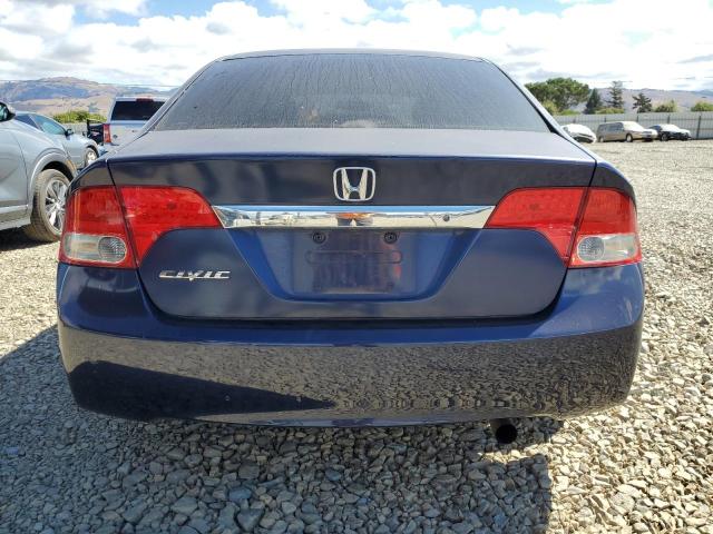 2HGFA16519H506740 - 2009 HONDA CIVIC LX BLUE photo 6