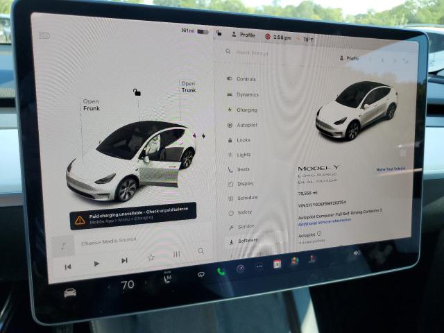 5YJYGDEE5MF202754 - 2021 TESLA MODEL Y 白色 照片 9