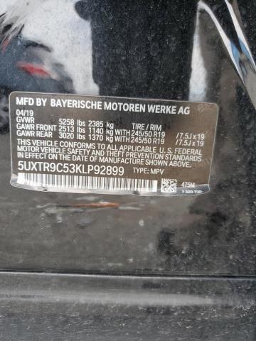 5UXTR9C53KLP92899 - 2019 BMW X3 XDRIVE30I Qara foto 14