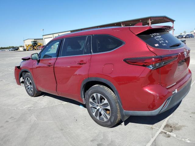 5TDGZRBH5MS067515 - 2021 TOYOTA HIGHLANDER XLE წითელი ფოტო 2